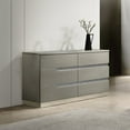 thumbnail image 2 of New Classic Furniture Paradox Glam Wood 6-Drawer Dresser in Gray, 2 of 7