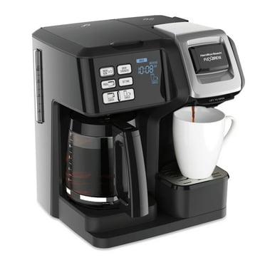 Hamilton Beach FlexBrew Trio 2-Way Coffee Maker, Compatible with K-Cup Pods or Grounds, Combo, Single Serve & Full 12c Pot, Black