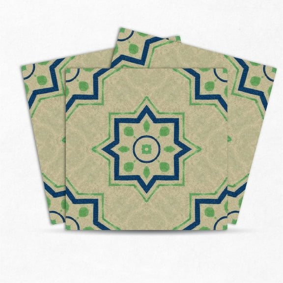 Mosaicowall DIY Peel and Stick Self Adhesive Floor Tiles for Kitchen, Living Room | Antiskid Flooring Tile FST009 12 Pcs (6 x 6)