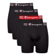 thumbnail image 1 of Calzoncillos bóxer Champion Performance para hombre, paquete de 4, color negro, 1 of 3
