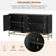 thumbnail image 2 of Sideboard Buffet Cabinet with Storage, Farmhouse Kitchen Storage Cabinet with Door and Adjustable Shelves, Minimalist Coffee Bar Cabinet for Dinning Room, Kitchen & Living Room, 2 of 7