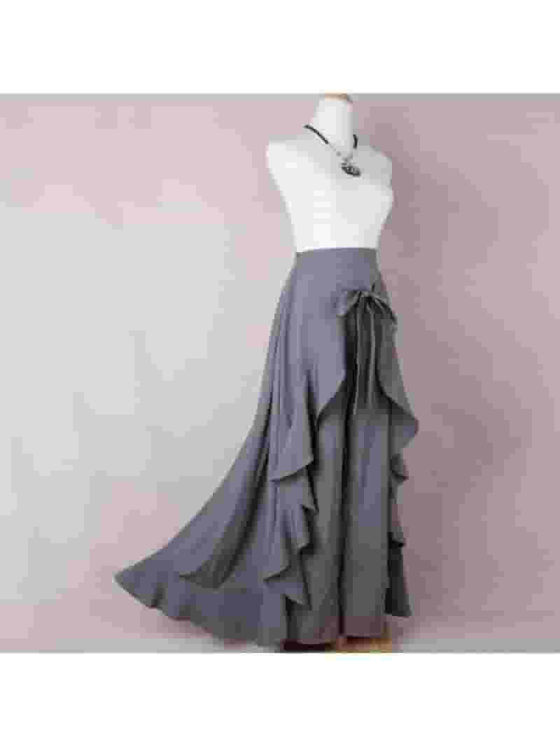 Women Summer Elegant Mid Waist Loose Wearing Skirtpants Women Summer Elegant Mid Waist Loose Wearing Skirtpants