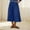 c01Blue, variant on JGGSPWM Women's Summer Solid Color Casual Skirt Elastic Waist A Line Midi Skirts Swing Long Skirt with Pockets Brown L
