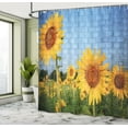 thumbnail image 5 of Ambesonne Floral Shower Curtain, Sunflowers on the Wall, 69"Wx75"L, Yellow Green, 5 of 5