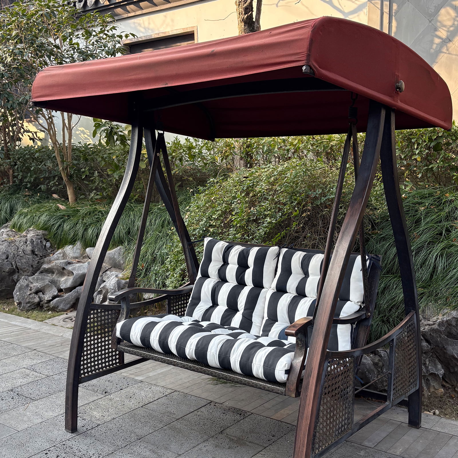 PUKNLY Outdoor Deep Seat Cushion Set, 44x22 in Waterproof Fade Resistant Patio Furniture Cushions