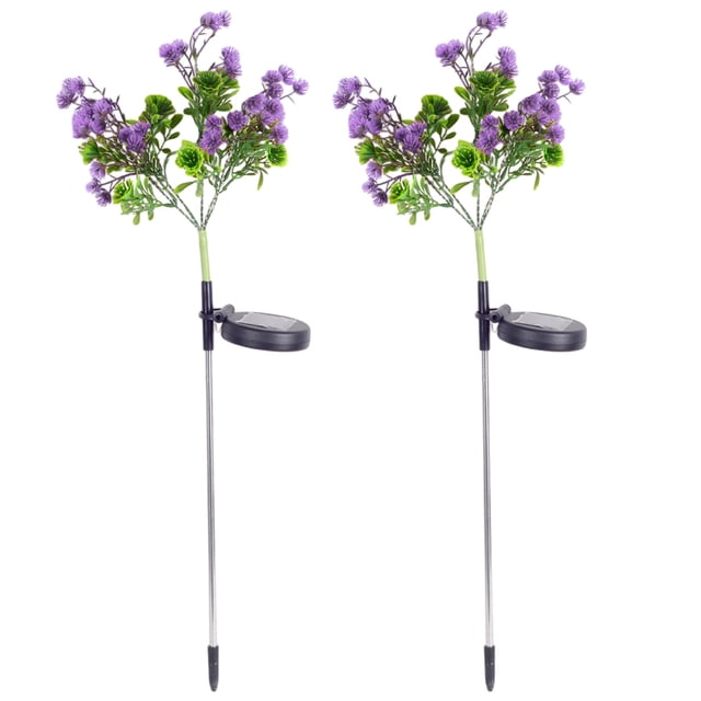 Luces de jardín decorativas para exteriores, luces solares con forma de flores desde el anochecer hasta el amanecer, luces solares con forma de estaca para jardín