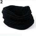 thumbnail image 2 of Yesbay Women's Men's Autumn Winter Cable Knitted Solid Scarf Shawl Neckerchief Black, 2 of 7