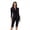 Black, variant on IWEMEK Women One Piece Long Sleeve Modest Swimsuit Zip Up Bathing Suit Wetsuit Color Block UPF 50+ Surfing Swimwear Size M