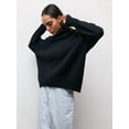 thumbnail image 5 of Women'S High Neck Sweaters Loose Fit Fall Winter Pullover Jumper Tops, 5 of 6