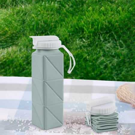 

Clear Water Bottles Water Cup Square Telescopic Water Cup Outdoor Portable Sports Fitness Cycling Water Bottle Carrying Cup