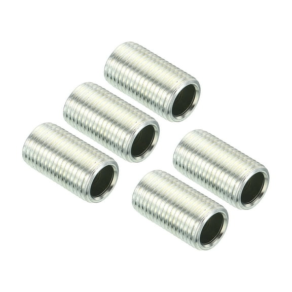 Uxcell 9/16-18 to 3/8-27 Thread Adapters Sleeve Reducing Nut 25mm Screw Pipe Threaded Tube Coupler Connector 5 Pack