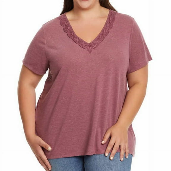 Ella Moss Womens Lace Knit Top