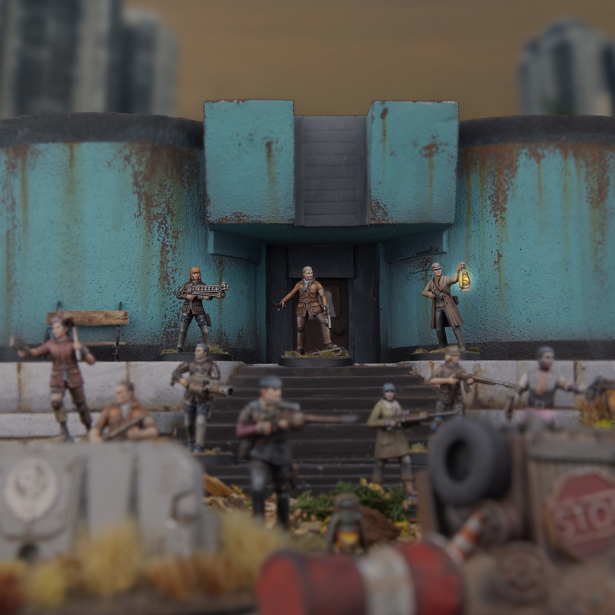 Fallout: Miniatures - Railroad: Core Box - 10 Figure & Bases Set, Multi-Part Plastic, Unpainted & Unassembled, Licensed Tabletop Skirmish Wargame