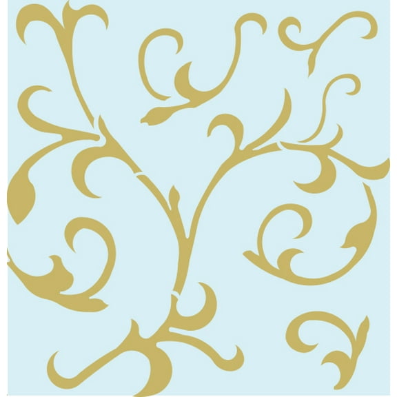 Scroll Wall and Floor Art Stencil Template