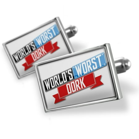 Cufflinks Funny Worlds worst Dork - NEONBLOND