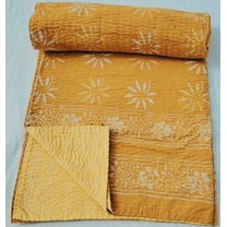 Leaf kantha quilt bedding bedspread quilt Indian kantha throw Kantha Block Printed floral Kantha Quilt Handblock Print floral A And E Textiles House