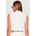 thumbnail image 4 of Women's Side Stripe Zip Front Cropped Vest, 4 of 4