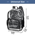 thumbnail image 4 of Large Clear PVC Backpack Heavy Duty See Through Backpack for Adults Work Travel, Lace Printed 12L, 4 of 8