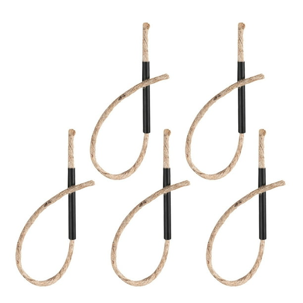 EeaseMX 5 iniciadores de fuego para acampar con cuerda de yute y 5 asas. Suministros para encender llamas.