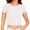 White (Tee), variant on MADE IN USA Womens Sleeveless Ribbed Crop Tank Top Scoop Neck Fitted Sexy Summer Gym Workout Shirt