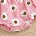 thumbnail image 5 of Penkiiy Summer Baby Girls Daisy Straps Sleeveless Jumpsuit Casual Bodysuit Clothes Gifts for Baby Girls for 18-24 Months Kids Pink 2023 Summer Deal, 5 of 9