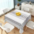 thumbnail image 3 of Tchckioa Minimalist Square Tablecloth,Waterproof Table Cloth for Kitchen Home Decor,52x52 Inch,White and Black, 3 of 6