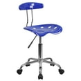 thumbnail image 2 of Flash Furniture Vibrant Nautical Blue and Chrome Swivel Task Office Chair with Tractor Seat, 2 of 13