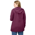 thumbnail image 2 of Woman Within Plus Size Lightweight Hooded Jacket Long Oversized Coat, 2 of 3