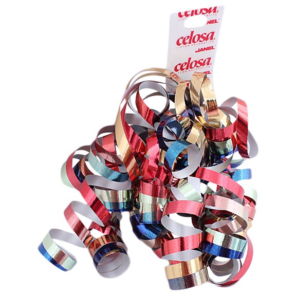 Moño para regalo Celosa cairel metalica multicolor 1 pza