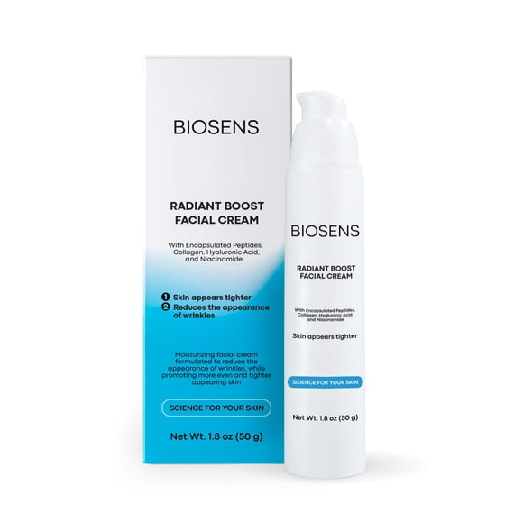 Crema facial BIOSENS Radiant Boost Antiedad 50 ml con péptidos