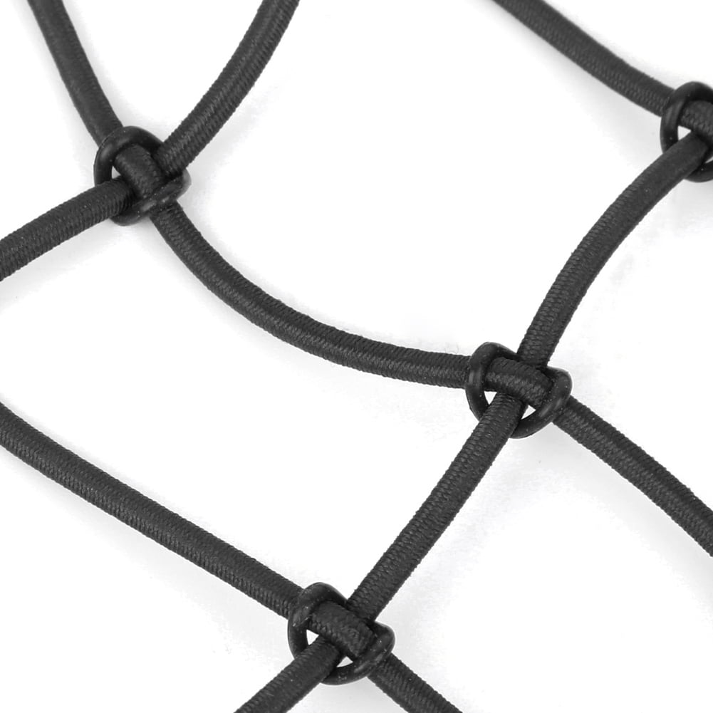 Tiiyee Filet à Bagages élastique RC – Simili Caoutchouc Avec Crochets – Pour Crawler 1/8 1/10 – Rouge/Noir