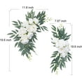 thumbnail image 2 of Fymlhomi Artificial Flower Swag Set of 2 Wedding Welcome Sign Decorations Wedding Arch White Rose Flowers Garland for Ceremony Reception Backdrop Floral Arrangement, 2 of 5