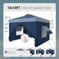 thumbnail image 2 of Alpha Joy 10'x 10' Instant Canopy Outdoor Ez Up Outdoor Canopy Shelter Tent with 4 Side Walls, Blue & White, 2 of 8