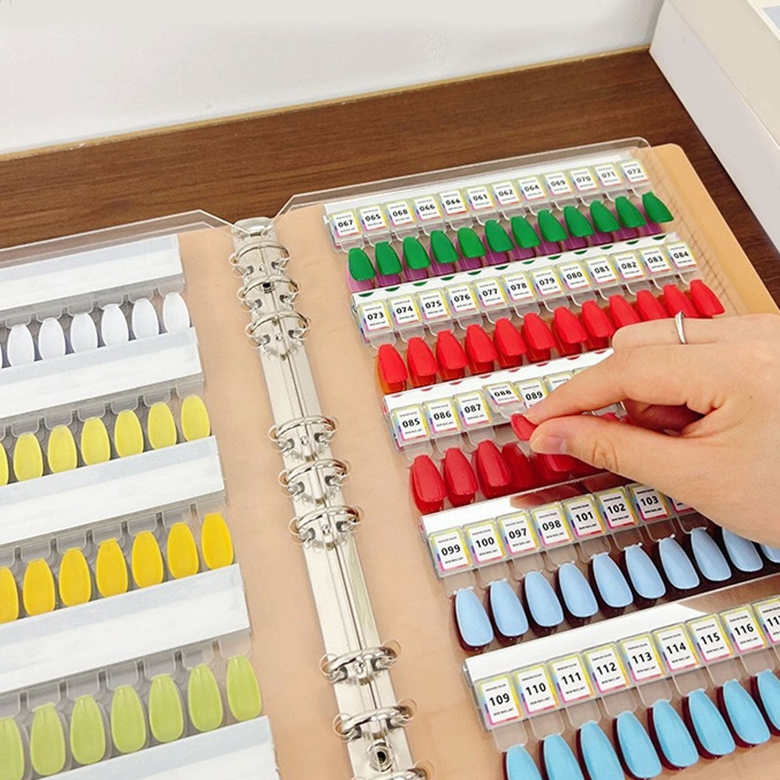 Nail Color Chart 180 Colors White - Nail Book Nail Color Display Book Organizer Withmagnetic Tips Salon Color & Stand for Easy Preview & Storage, Nail Art, Nail Patch, Easter, St. Makeup Organizers