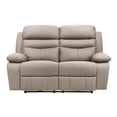 thumbnail image 3 of Lexicon Hancock Leather Power Double Reclining Love Seat in Latte, 3 of 7