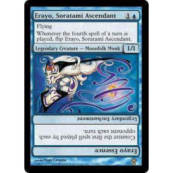 MtG Saviors of Kamigawa Rare Erayo, Soratami Ascendant // Erayo's Essence #35