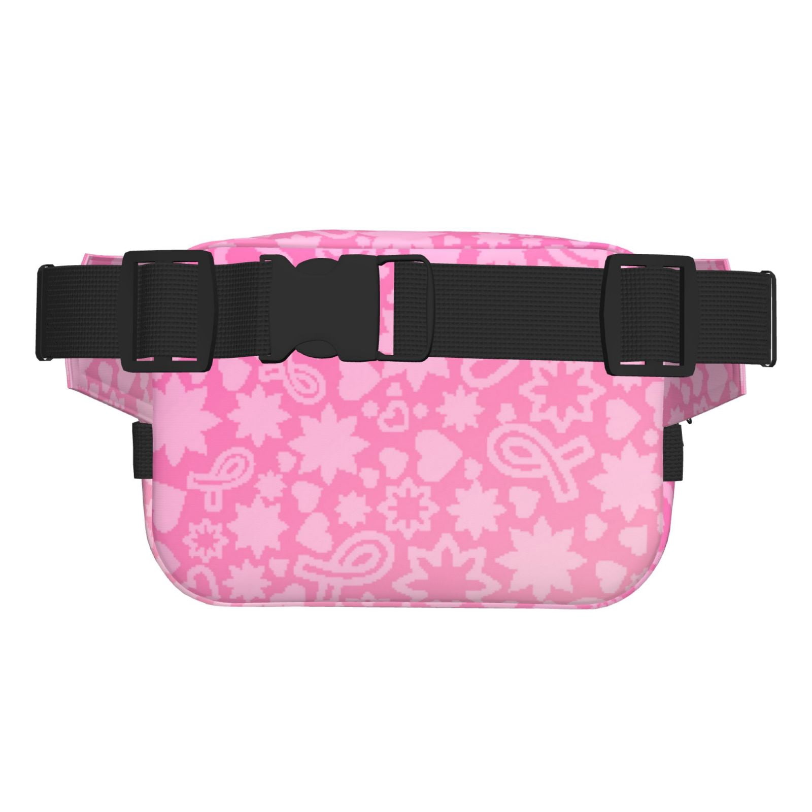Hirioo Breast CancerN Ribbons Awareness for Double Layer Waist Bag Adjustable Fanny Pack For Travel Running Hiking