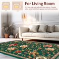 thumbnail image 2 of Flatwoven High Traffic Area Rug, Elegant Deep Green, Non Slip, Stain Resistant, Washable Area Rugs for Living Room, Bedroom(Green, 4X6), 2 of 8