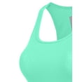 thumbnail image 4 of J. METHOD Women's Tank Top Sleeveless Racerback Basic Stretch Comfy Slim Fitted Ribbed Knit Tops Workout Yoga T Shirt NEWT386 Blue Mint S, 4 of 5