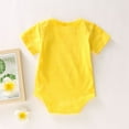 thumbnail image 4 of Baby Boy Clothes 6 Months Baby Boys Summer Bodysuits 9 Months Baby Boys Short Sleeve Letter Prints Bodysuit Yellow, 4 of 8
