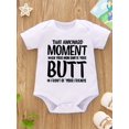 thumbnail image 2 of Newborn Infant Short Sleeve Romper Letter Graphic Crew Neck Bodysuit Onesies For Baby Boys Toddler Summer Clothes, 2 of 5