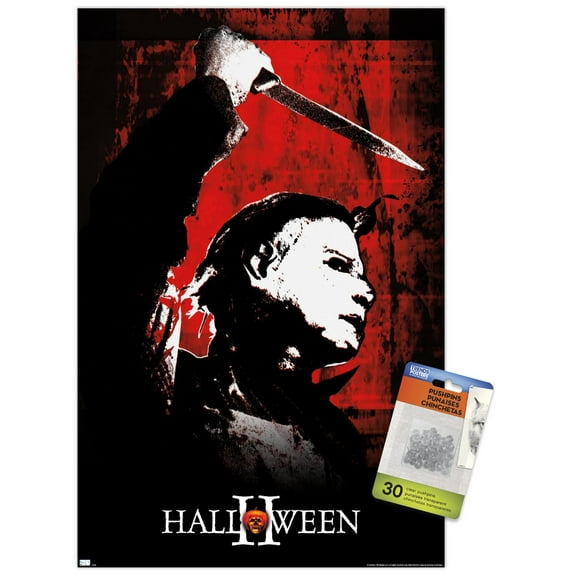 Halloween II - Red Wall Poster with Push Pins, 14.725" x 22.375"