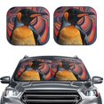 thumbnail image 2 of Bingfone Abstract Pattern Penguin Windshield Sun Shade 2-Piece Foldable Car Front Window Sunshade for Most Sedans SUV Truck-Large, 2 of 6