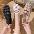 thumbnail image 4 of BRICH Mary Jane Flats for Women Perforated Round Toe Ballet Flats Comfortable Ballerina Shoes Black 8.5, 4 of 6