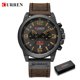 thumbnail image 1 of Relojes CURREN para hombre, marca de lujo, reloj de pulsera deportivo resistente al agua, cronógrafo, cuarzo, militar, cuero genuino, reloj Masculino Tan Jianjun unisex, 1 of 2