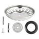 thumbnail image 1 of Colador de desagüe para fregadero de cocina, moderno accesorio de acero inoxidable, antiobstrucción para hoteles y restaurantes. 8 centímetros, 1 of 9