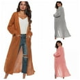 thumbnail image 5 of Women's Maxi Cardigan Duster Full Length Open Front Sweater Long Sleeve Cardigan Coat, 5 of 8