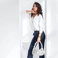 thumbnail image 5 of Bolso bandolera mini para mujer, bolso de mano clásico blanco, 5 of 5
