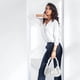 thumbnail image 5 of Bolso bandolera mini para mujer, bolso de mano clásico blanco, 5 of 5