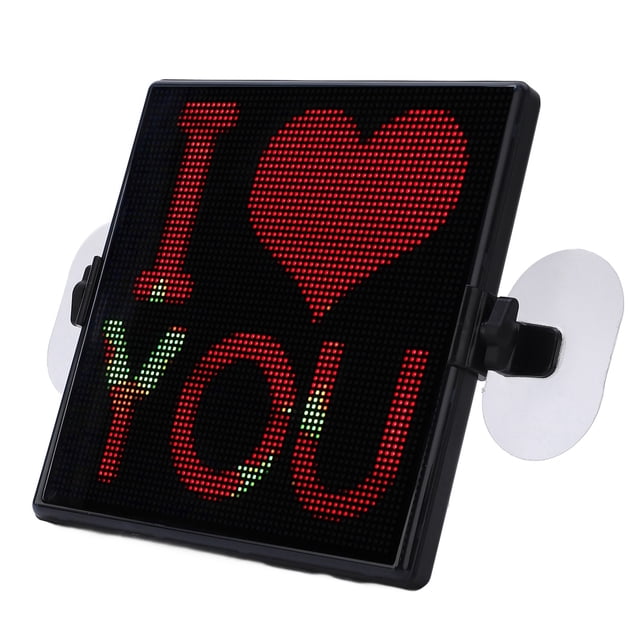 Pantalla LED interactiva, pantalla LED para automóvil, pantalla LED para ventana de automóvil con emoticonos, pantalla LED con píxeles, diseñada meticulosamente